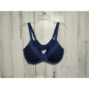 Ambrielle Everyday Full Coverage Bra 38DD Navy Floral